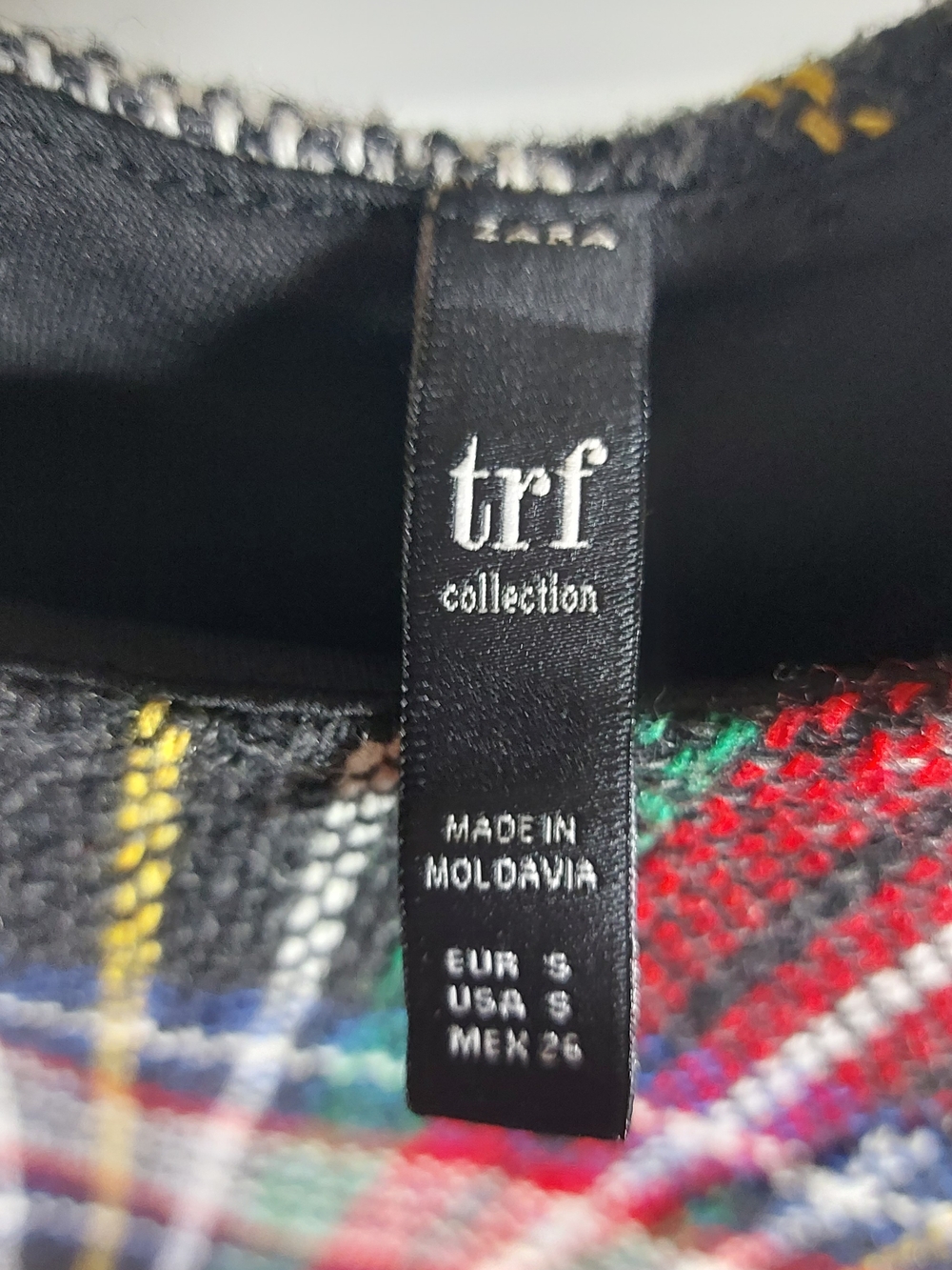 Zara Plaid Mini Dress in Red, Green, White, Blue - Picture 6 of 6